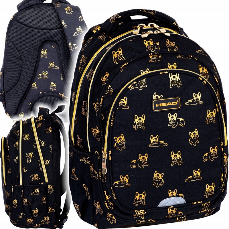 Školský batoh HEAD GOLDEN FRENCHIE pre triedy 3+ s ergonomickým dizajnom
